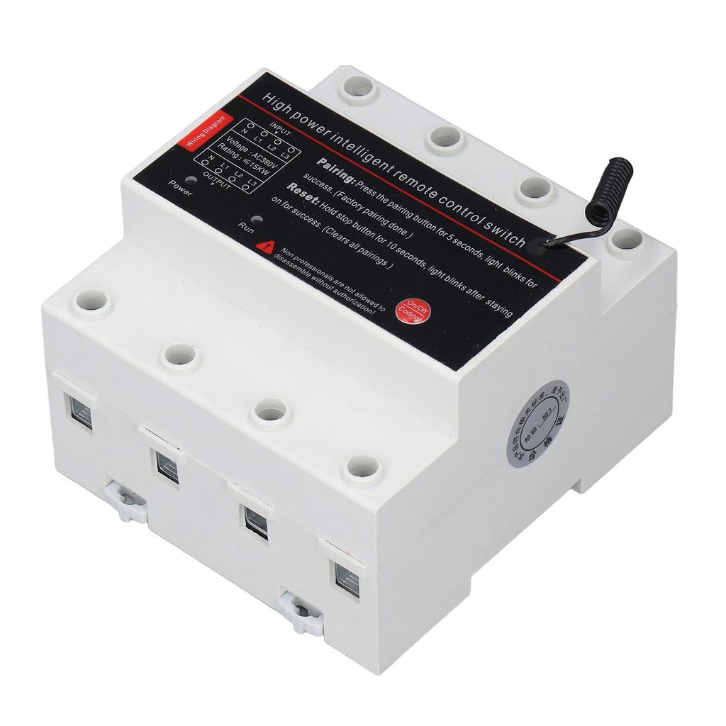 Remote Control Switch 3 Phase 3KM Long Distance Intelligent Power Switch for Pump Motor Garage Door AC380V