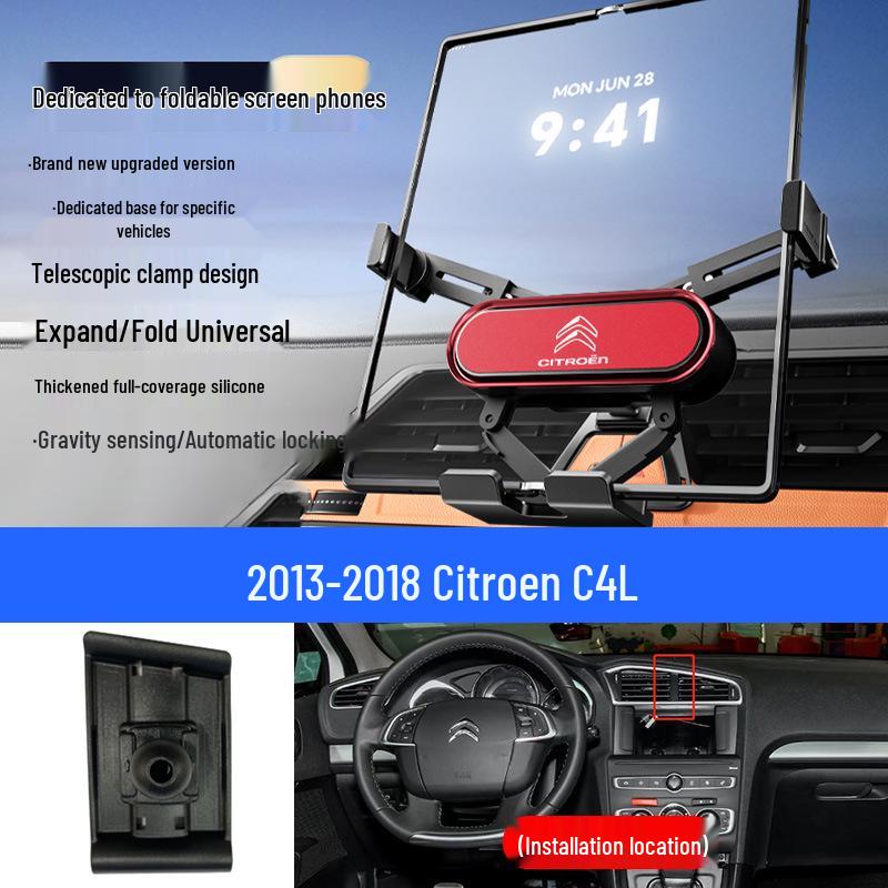 Folding Phone Holder for Citroën Elysee, Tianyi, C5, Versailles C5X, C4L / C4 Sega Models