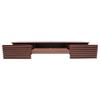 Brown Wall Mounted Desk, Wall Mounted Desk with Pull Out Drawer, Wall Organizer Smooth Edges Rectangular Ecological Board