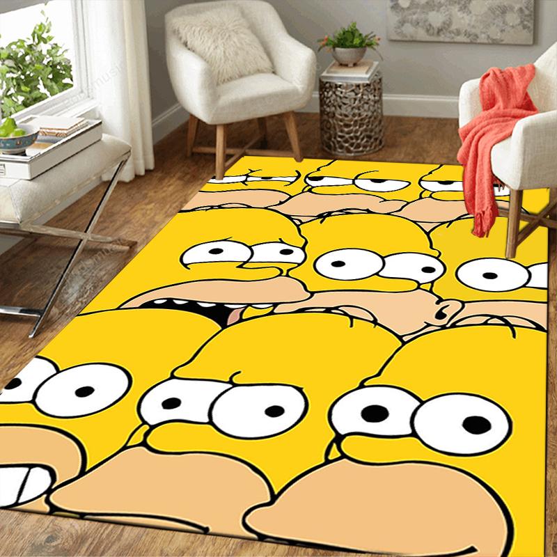 1Pc Simpsons Family Portrait Rug, Office Carpet Indoor Outdoor Doormat, Non-Slip, Comfortable, Living, Christmas Halloween, Xmas Gift L1434