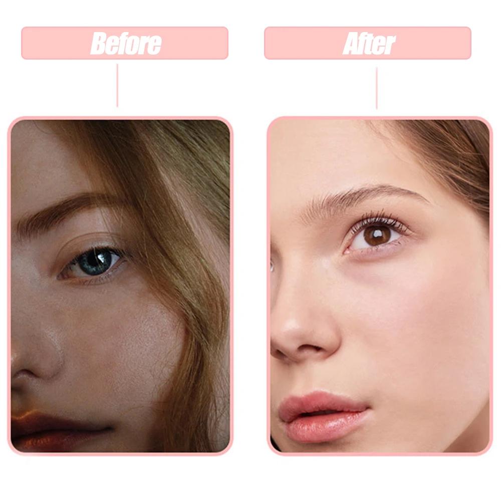 

Автомобильное солнцезащитное зеркало для макияжа, косметическое зеркало с возможностью подзарядки, 3 режима освещения, 60 светодиодов, регулируемая яркость, беспроводное крепление сзади чёрный