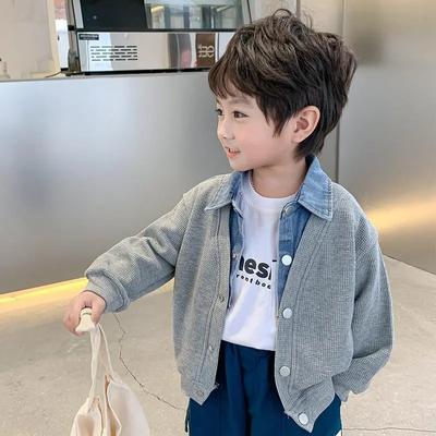 Jungen Herbst Langarm Button-Down Reversjacke