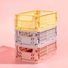 Plastová skládací úložná přepravka Skládací krabice Košík Stohovatelný Roztomilý make-up Šperky Krabice pro úložný box Organizér Přenosný