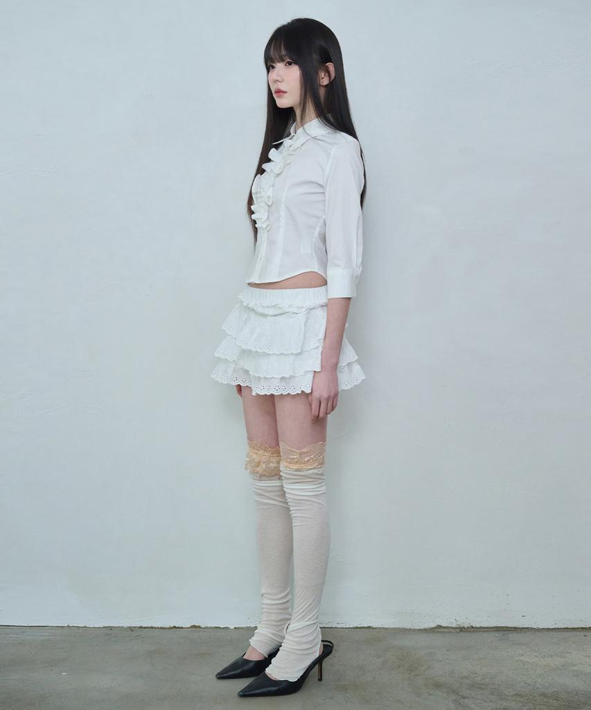 Leijeumiya Riri Frill Skirt [White]