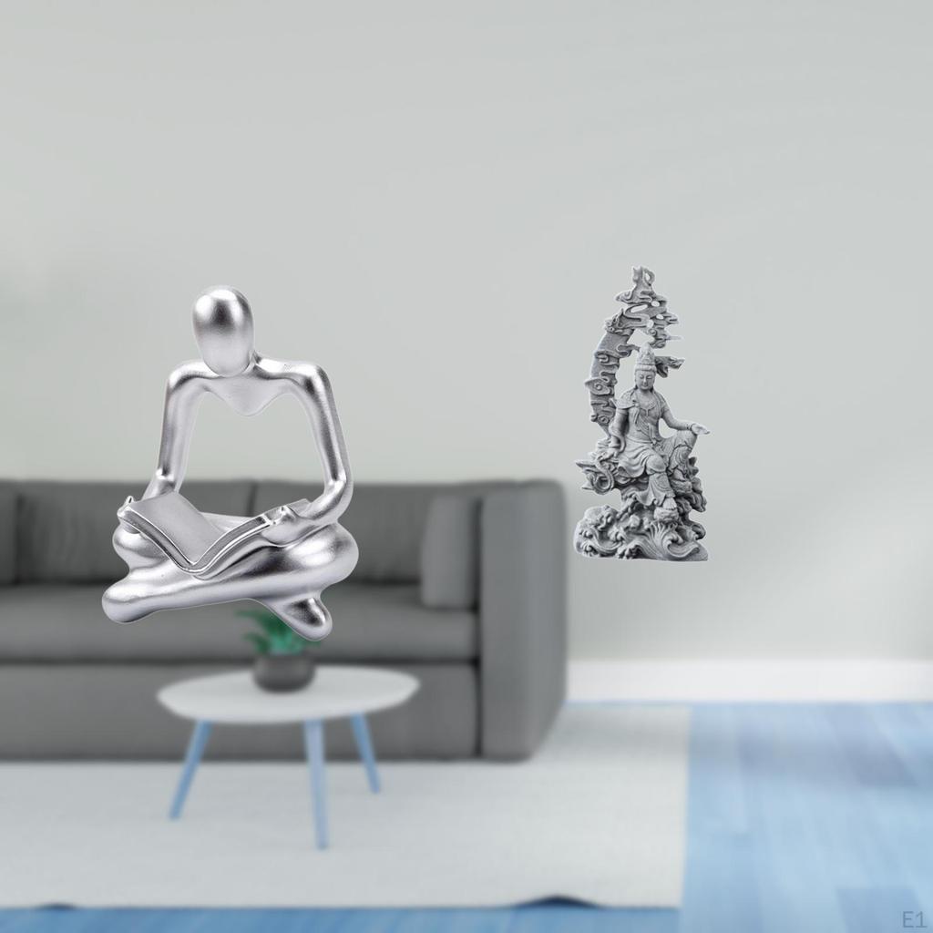 Creative Abstract Thinker Sculpture Figurine Craft for Living Room Office Bedroom Desktop Feng Shui