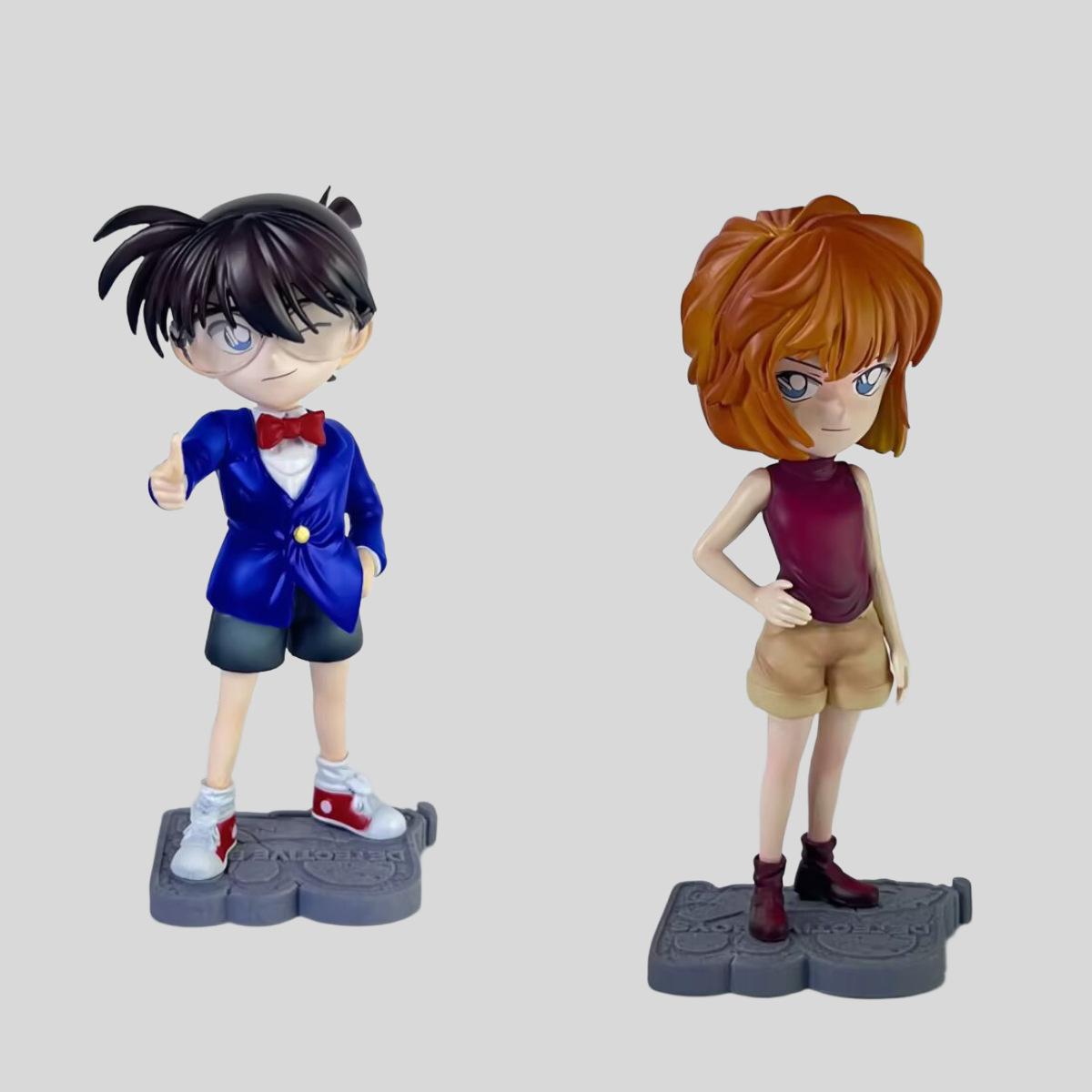

Conan GK Kid School Uniform Conan Figurine Decorative Item, Detective Boys Conan Ai Haibara Anime Figurine Model 14cm