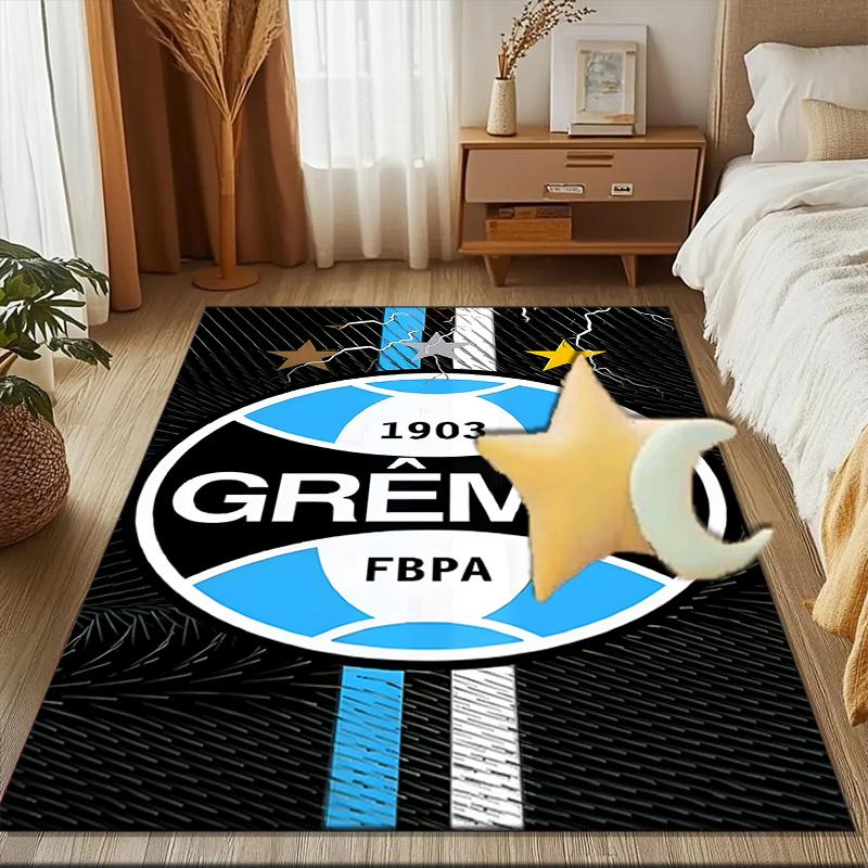 Gre-mio Football Badge Printed Office Carpet Chair Cushion Entryway Rug, Rugs for Living Room, Bedroom Christmas gifts