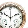 12 Inch Clock with Combined And Hygrometer, Silent No Ticking for Home, Living Room