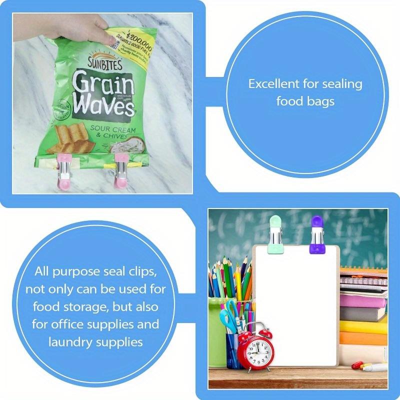 Μεταλλικά Κλιπ Τροφίμων Βαρέως Τύπου, Κλιπ για Πατατάκια, Κλιπ για Σακούλες, Κλιπ Τροφίμων - Άκρα Επικαλυμμένα με Βινύλιο κατά των Γρατζουνιών, Κλιπ Κουζίνας για Σακούλες Τροφίμων, Κλιπ, Σφιγκτήρες Φακέλων Φωτογραφιών