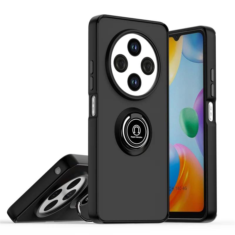 Armor Matte Case For Xiaomi Redmi 14C 4G Poco C75 Cover Ring Magnetic Holder Stand Shockproof Coque Fundas