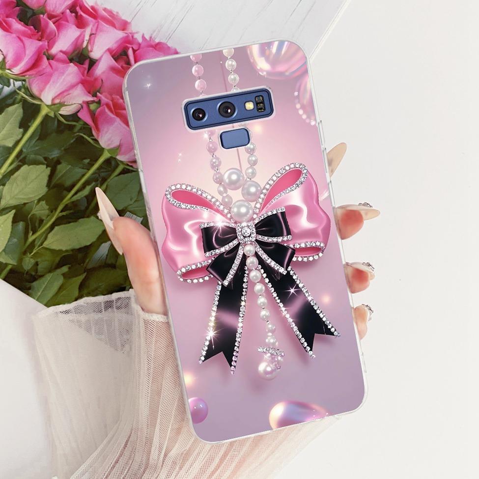 Transparent Cover For Samsung Note9 Case Cute Fashion Butterfly Funny Painted Casing For Samsung Galaxy Note9 SM-N960F SM-N9600