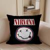 N-NirvanaS Logo Decorative Room Aesthetics Pillow Case Home Decor Bedroom Sofa Bed Couch Pillow Cover 45x45