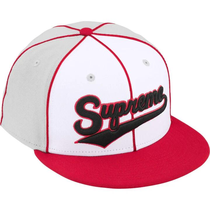 Supreme Piping Script Logo New Era Grey 7 1/4