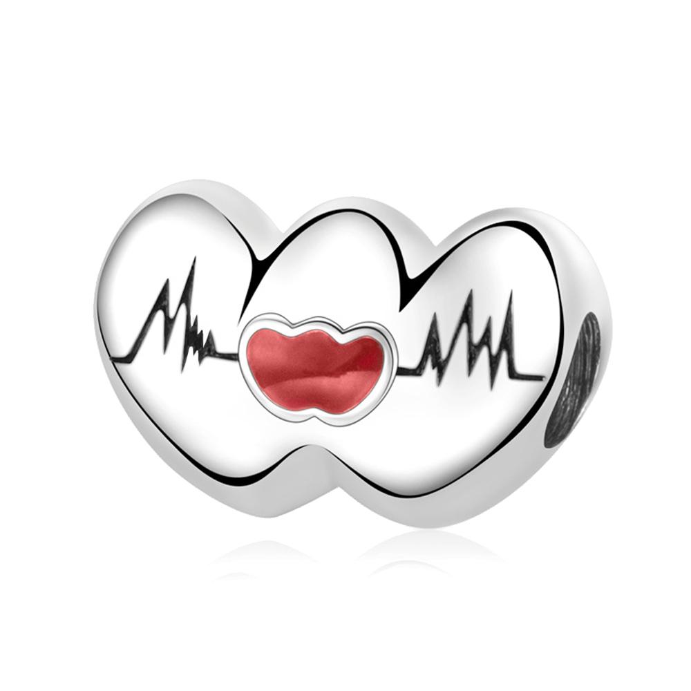 חרוזי כסף 925 בצורת אמבולנס עם גלולה, סטטוסקופ, קופסת תרופות תלויים לצמיד, מתנה ליום האחות, תכשיט