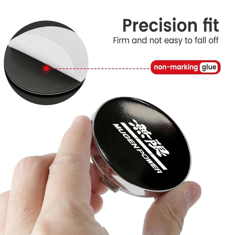 For Honda 4pcs Car Wheel Center Hub Cap 60mm Universal Anti-Scratch Hub Protector Accord Fit City Vezel Mugen Legend Si RR
