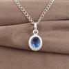 Tanzanite Handmade Gemstone Pendant, 925 Solid Sterling Silver Pendant Dainty Jewelry, Pendant For Engagement Gift