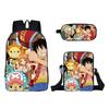 One Piece Anime-themed School Bag/backpack and Messenger Bag Set (three Pieces) 7514 KTB