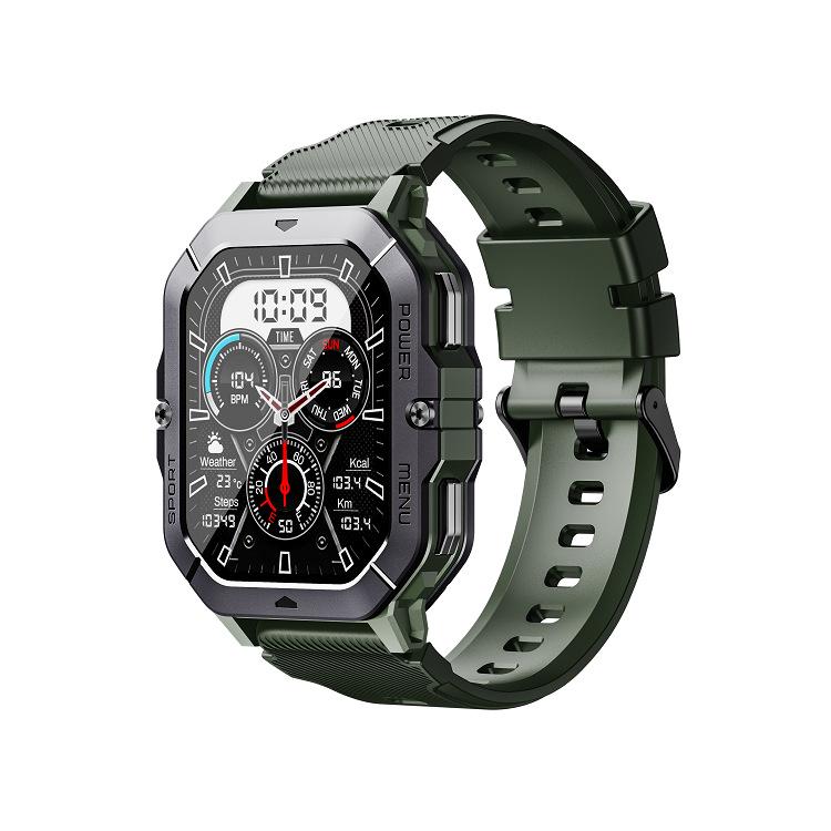 C28 Smartwatch: Outdoor Three-Proof, 3ATM Waterproof, 2.0" HD Screen, Call, Blood Pressure & Oxygen Monitoring