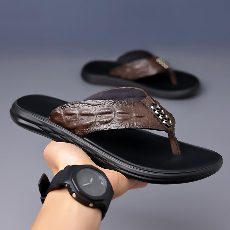 Flip Flops Summer New Men's Shoes Trendy Brand Indoor Outdoor Open-toe Sandals Light Casual Slippers Men