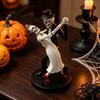 Decorative Resin Figurine for Party Day of The Dead Dancing Skeleton Couple Figurine, Halloween Gothic Wedding Lover Statue, Romantic Bride