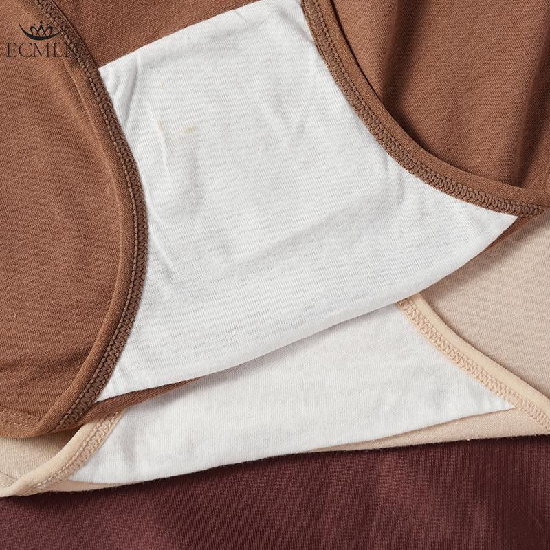 High Waist Women's 95% Cotton Panties Maillard Color Black Breathable Antibacterial Crotch Briefs Comfortable Women's Underwear