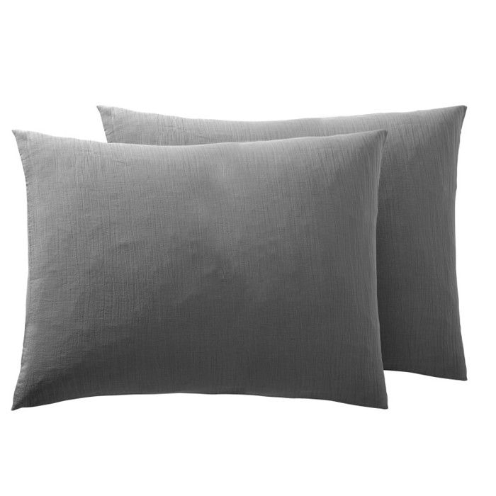 "Noah" Pillowcase 50 X 70 Cm "Cotton Gauze" - Noah Slate