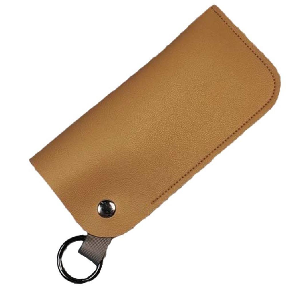 with Keyring Sunglasses Pouch PU Leather Hanging Sunglasses Eyewear Accessories