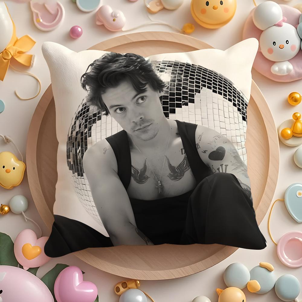 H-Harry S-Styles Sänger Kissenbezug für Zuhause & Auto, Vielseitig einsetzbar, Wendbar, Weich & Langlebig für den täglichen Gebrauch 30cmx30cm