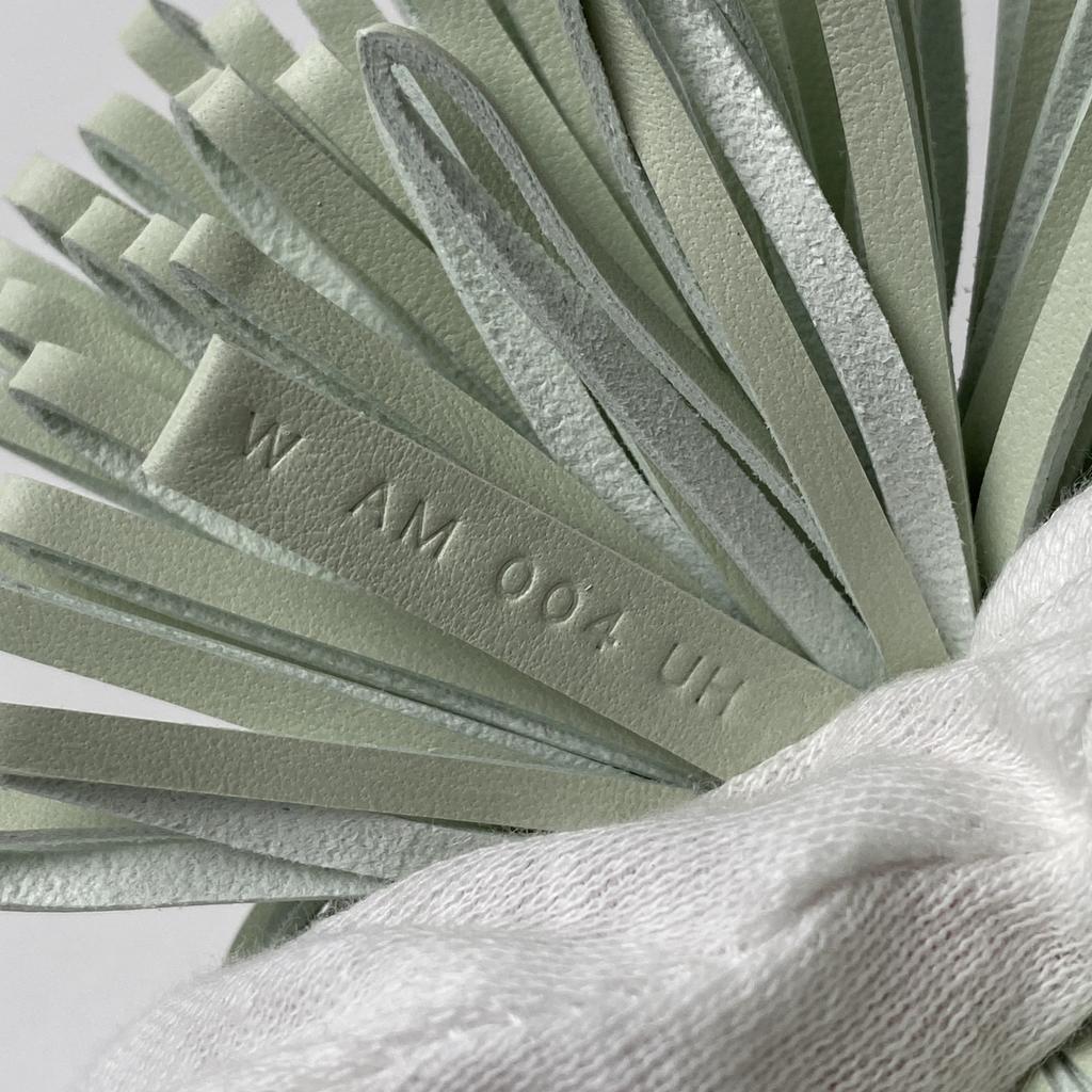 Used HERMEScharm Mint Green Leather Women