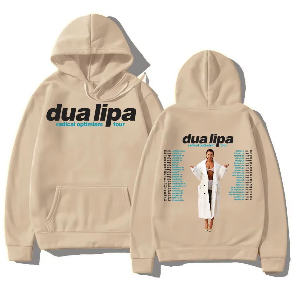 Radical Optimism Tour Hoodies Dua-Lipa Sweatshirts Popular Trends Unisex Pullovers High Street Loose Casual Clothes Tops Coats