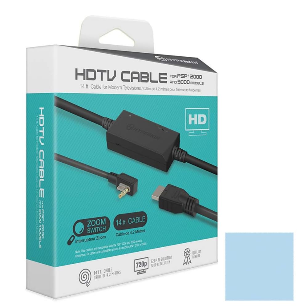 

New HYPERKIN HDMI Conversion Cable for 2000 3000 Simply connect your console to your TV for an improved gaming No complicated setup cloth PSP® & (HDTV