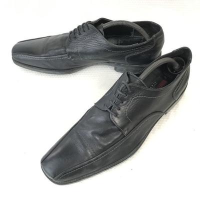 Germany Lloyd Leather Swirl Moccasin 10F 28.5 Black Dress Shoes Business(USED)