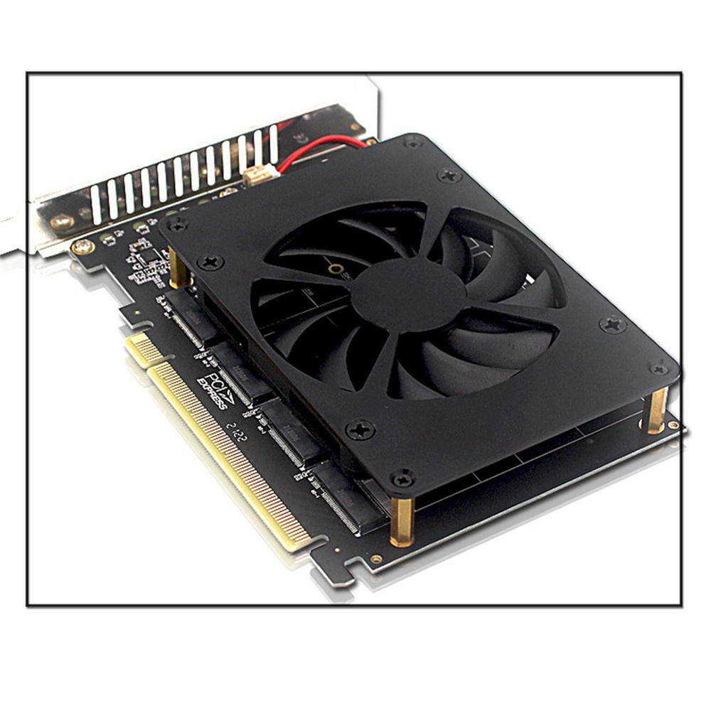 For Motherboard M.2 NVME RAID PCI-E X16 Split Card Array Expansion Adapter Card