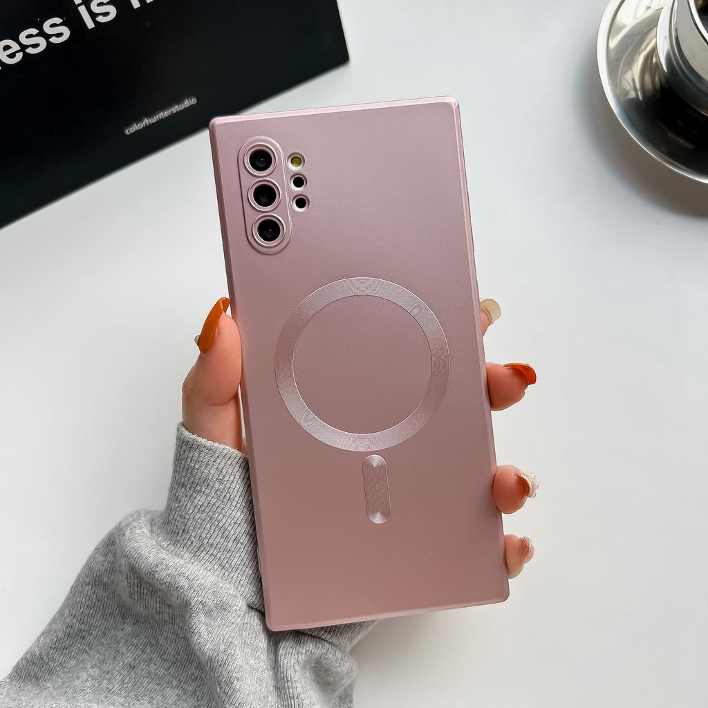 Suitable for Samsung S25ultra Phone Case Magnetic Suction S24plus Full Inclusive S23FE Matte S22u Lens Film Soft Case