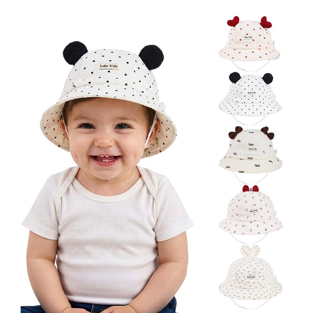 Spring Summer Panama Baby Sun Hat for Girls Boys Outdoor Cute Ear Toddler Bucket Hats Baby Beach Sun Hat Kids UV Protection Cap