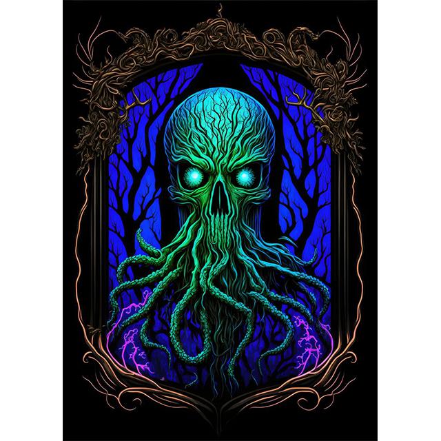 Abstract Cthulhu Mythology Diablo Prints Poster Canvas Painting Modern Wall Art Pictures for Living Room Bedroom Home Decoration