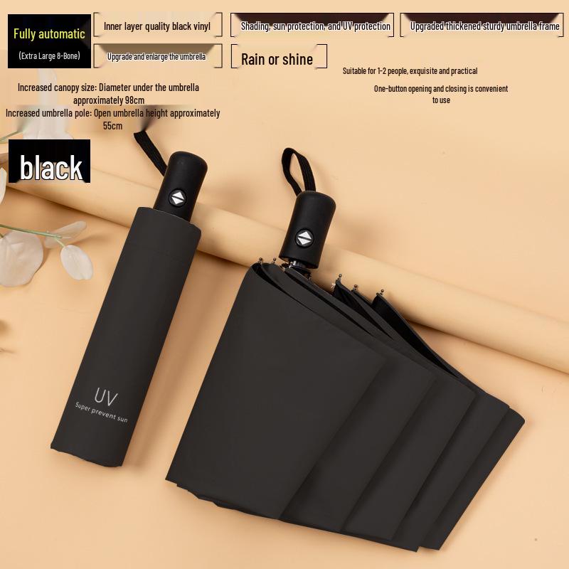 10-Bone Automatic High-End Men's Business Folding Umbrella with Logo Printing Option