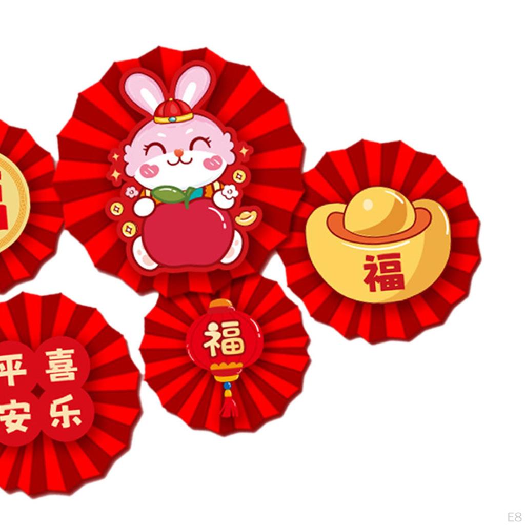 Chinese Decoration Home Decorations Red Paper Flowers Fan for