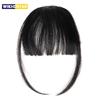 Synthetic Air Bangs Clip In Hair Extension 3D Air Style Hairpieces Neat Front False Fringe Thin Fake Hair Bangs For Women Girls