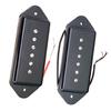 P90 Dog Ear Style Single Coil Pickups Guitar Pickups (Neck  Bridge) For Epi Lp Electric Guitar Silveryellowbk 5052Mm