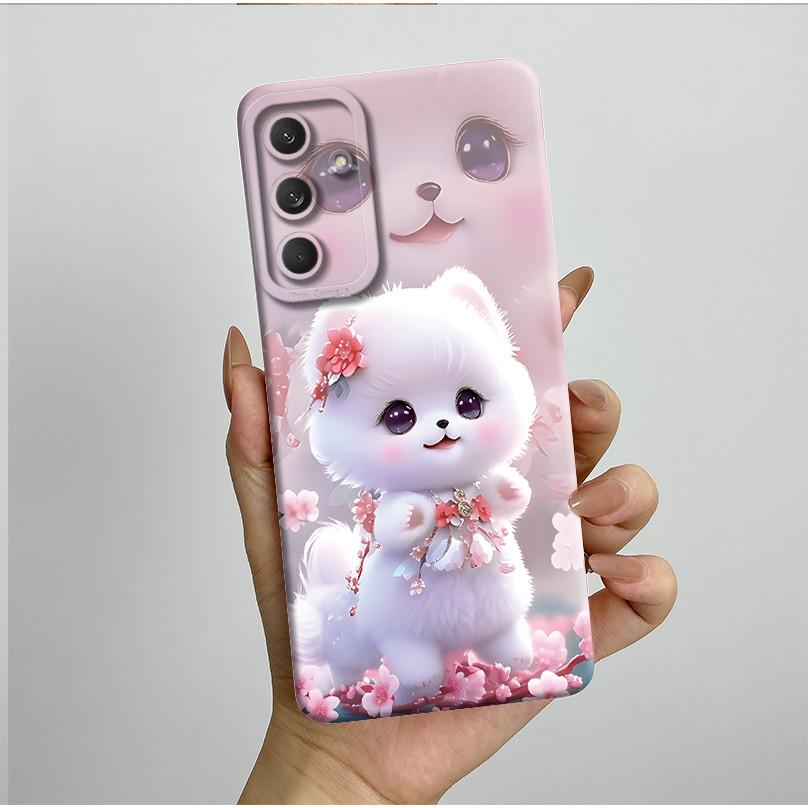 Phone Cover For Samsung Galaxy M35 5G Bumper Silicone Shockproof Pretty Butterfly Flowers Case Coque For Galaxy M 35 M55 Funda