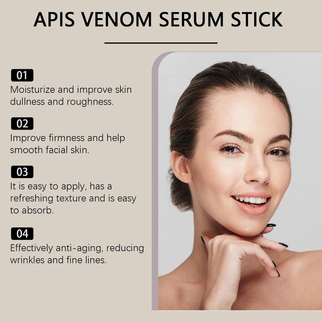 Bee Venom Serum Stick Eliminates Wrinkles Improve Sagging Skin Increase Elasticity Reduce Redness Firming Lifting Skin Care 30g