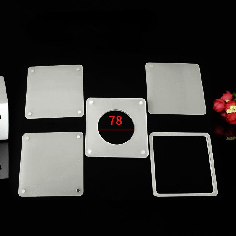 

Acrylic Quicksand Blank Plate, Handmade Guka Brick Material, Square Shap, Flowing Sand Frame, Bar Mold, DIY Shake, 1 Set