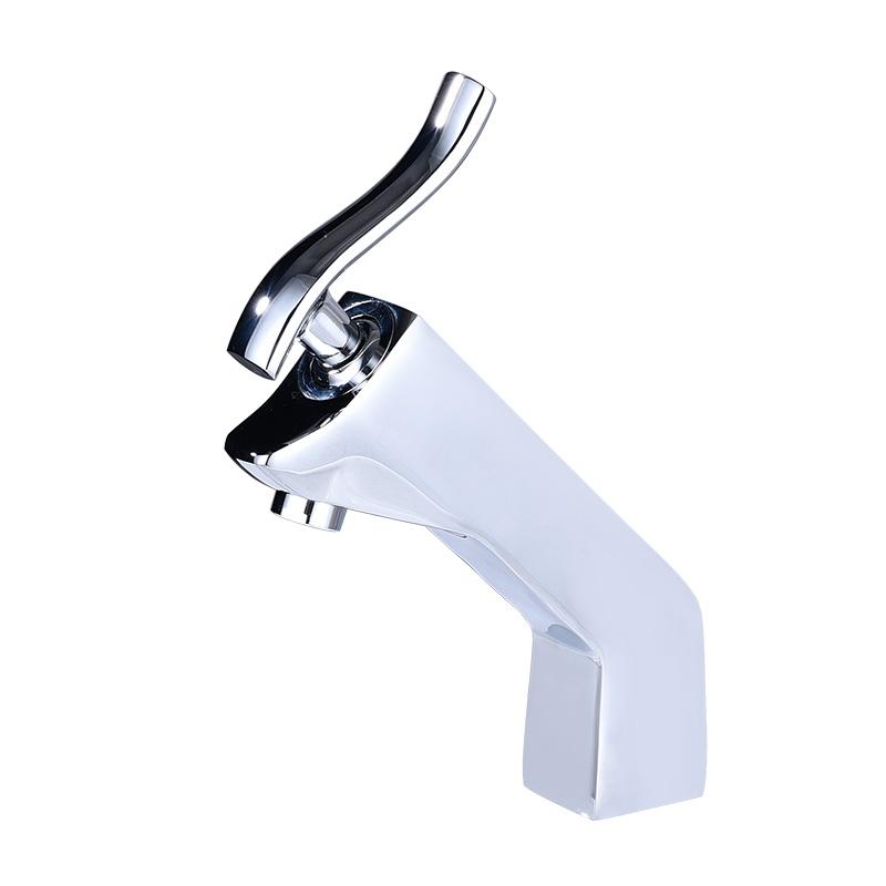 Innovative 1 Set Home Multi-color Basin Faucets Cold and Hot Water Taps Chrome  Black White Red Gold Purple Bathroom Sink Faucet