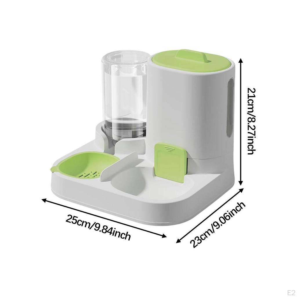 2 in 1 Automatic Pet Feeder Cat Bowl Food and Water Dispenser for Kitten Puppy