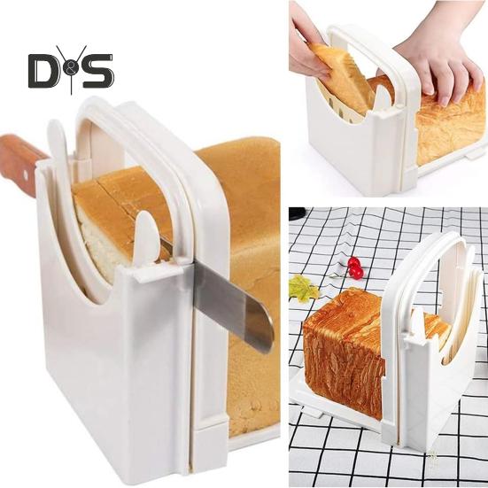 Cortadora de pan para pan casero, guía para cortar pan plegable, cortadora de pan de 3 tamaños, cortadora de pan fino, cortadora de pan manual para bagels de cocina