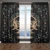 Life Tree Vine Pattern Printed Tarot Card Curtains Window Decoration Home Room Curtain Made Of Polyester