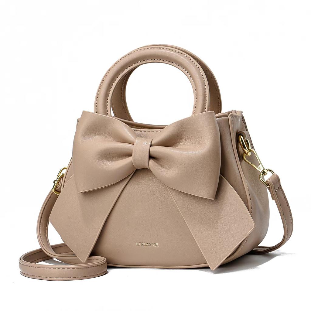 Fashionable and Versatile Bow Tie Light Luxury Women's Handbag, Shoulder Bag, Crossbody Bag