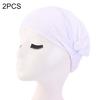 2Pcs Solid Color Headband Anti Slip Buttons Head Wraps Nurse Doctor Kerchief Hat
