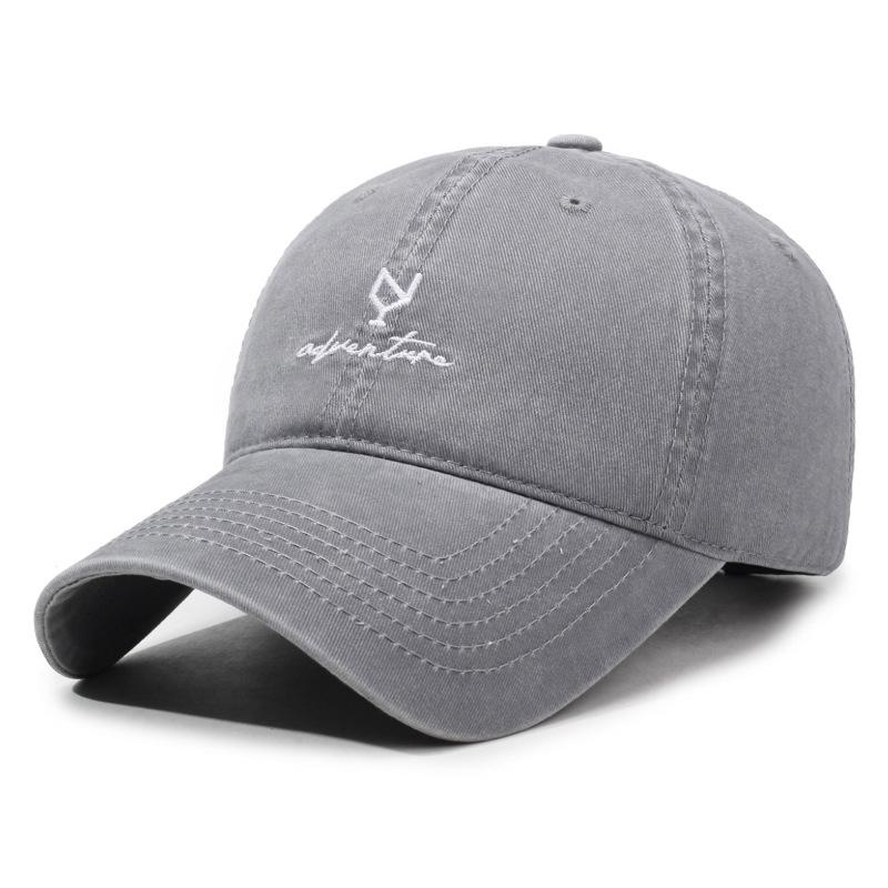 Vintage Baseball Cap Women Letter Embroidered Wide Brim Cap Sun Hat for Men